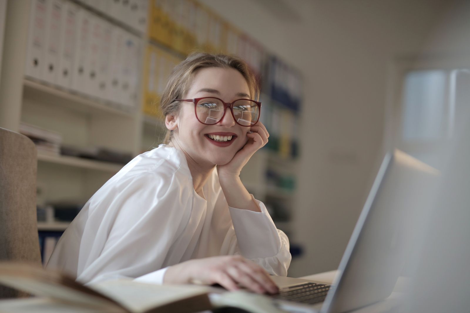 Creator reviewing content insights on screen